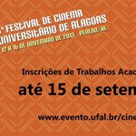 Prazo para inscrição de curtas no III Festival de Cinema Universitário de Alagoas termina na segunda-feira