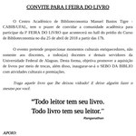 Centro Acadêmico de Biblioteconomia promove feira de livros