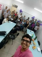 Docentes e discentes do Curso de Biblioteconomia recepcionam os calouros