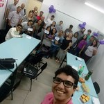 Docentes e discentes do Curso de Biblioteconomia recepcionam os calouros