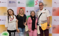 Profa. Virgínia Bentes Pinto (UFC), Profa. Rosaline Mota (UFAL), Profa. Nelma Camêlo (UFAL) e Prof. Francisco Cunha (UFBA), XIX ENANCIB, Londrina, 2018.