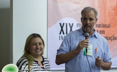 Profa. Rosaline Mota (UFAL) e Prof. Marcello Bax (UFMG), XIX ENANCIB, Londrina, 2018.
