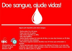 Ejec promove campanha de doação de sangue dia 9 de julho