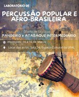 Laboratório de Percussão Popular e Afro-Brasileira - inscrições