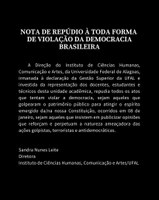 Nota de Repúdio à toda Forma de Violação da Democracia Brasileira