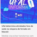 UFAL determina atividades fora de sede na véspera de feriado em Maceió
