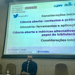 Professor do PPGCI/UFAL profere palestra sobre Ciência aberta e métricas alternativas