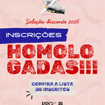 Processo seletivo 2026: homologação das inscrições