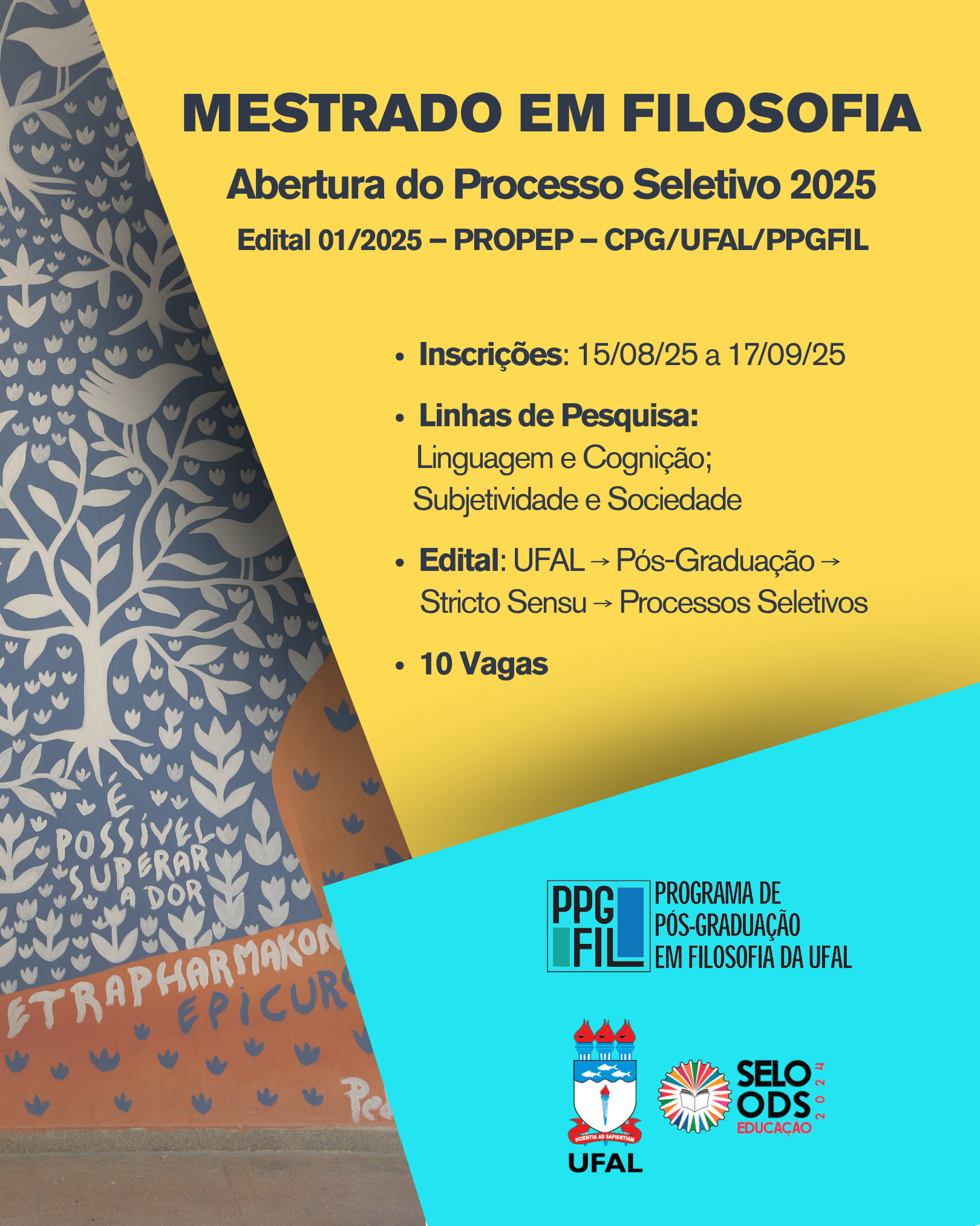Cartaz - Processo Seletivo 2025 (PPGFIL) (Post para Instagram (45)).png