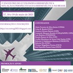 3º Encontro do GT de Filosofia Hermenêutica - ANPOF - abertas as inscrições para ouvintes