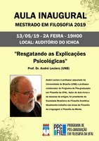 Aula inaugural - mestrado em Filosofia 2019