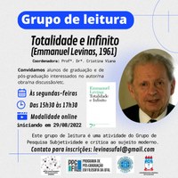 Grupo de leitura da obra "Totalidade e infinito", de Emmanuel Levinas