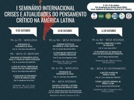 I Seminário Internacional: "Crises" e atualidade do pensamento crítico na América Latina